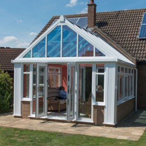 white PVC conservatory