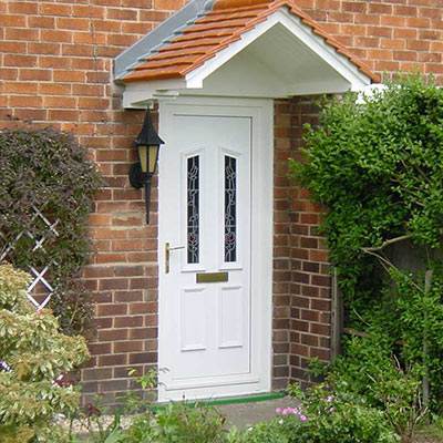 White uPVC door