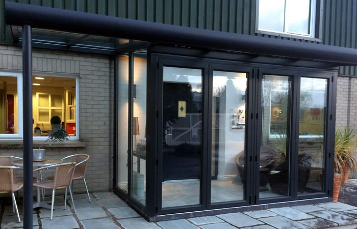 Portadown glazed extension showroom NI