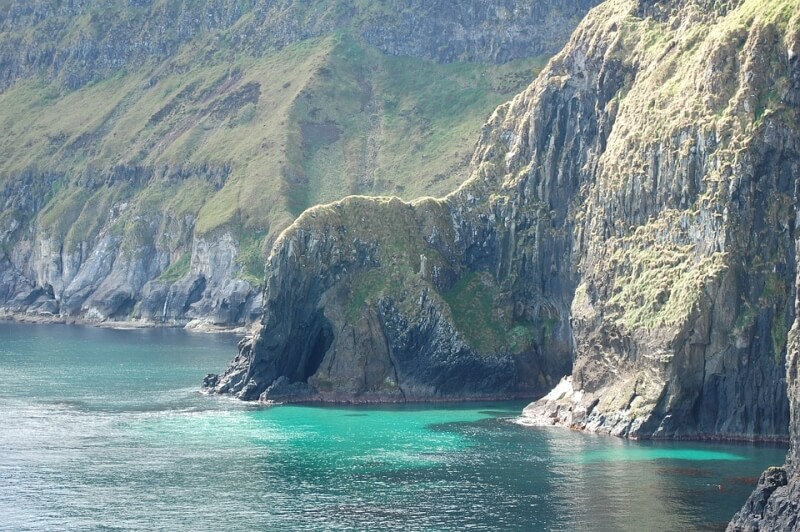 Cliffs with blue sea