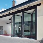 Black aluminium bifold doors