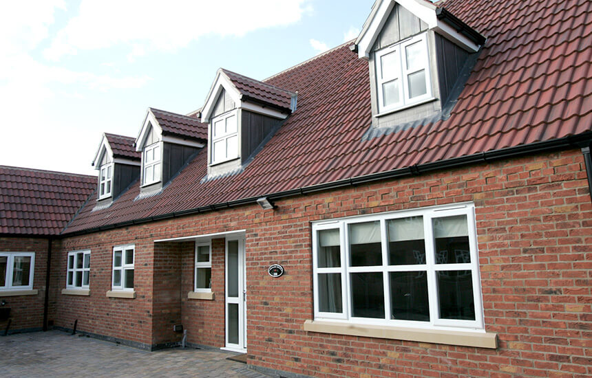 White casement windows installation