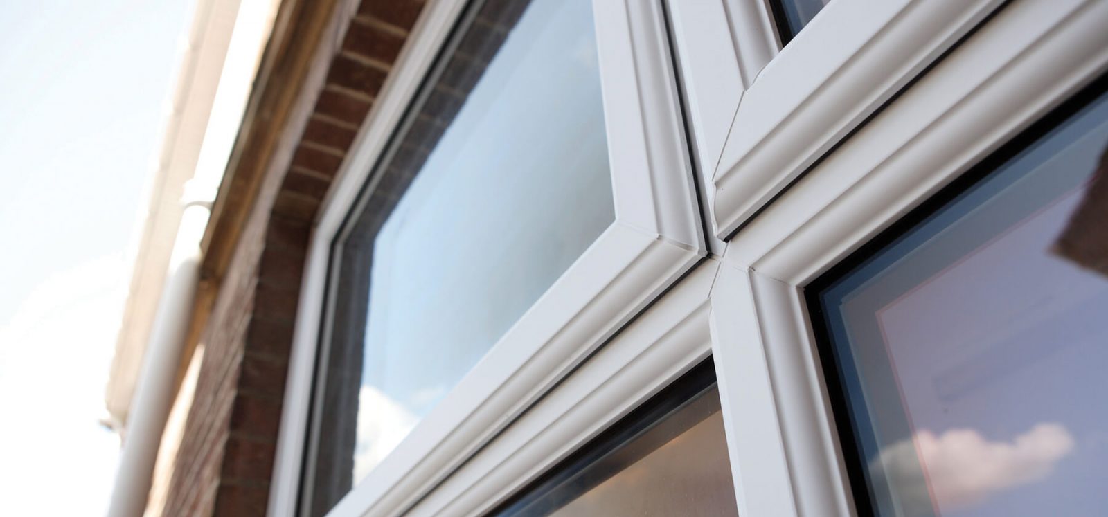 Close up of a uPVC casement window