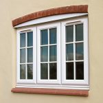 White uPVC casement window