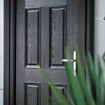 Black traditional composite door