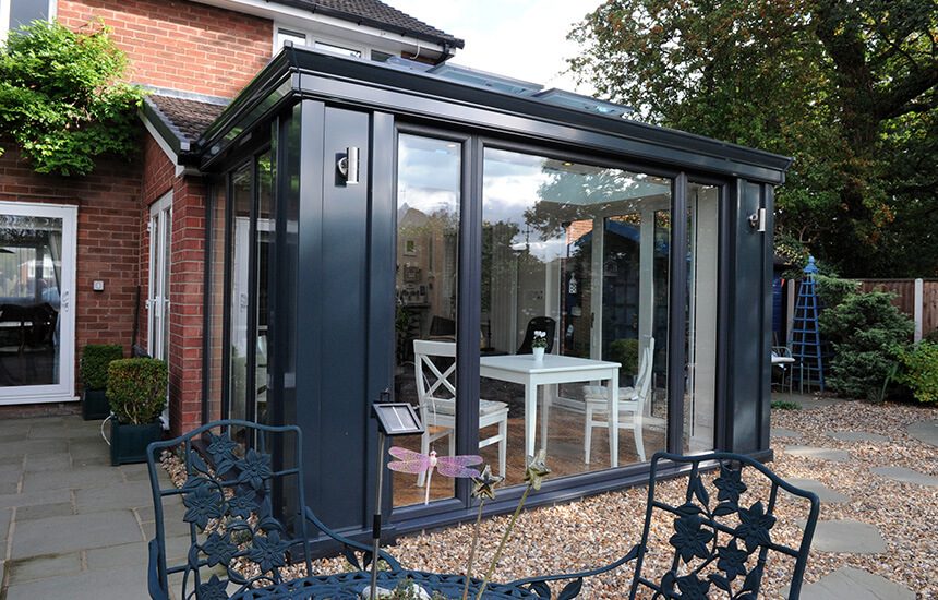 Black uPVC Loggia conservatory