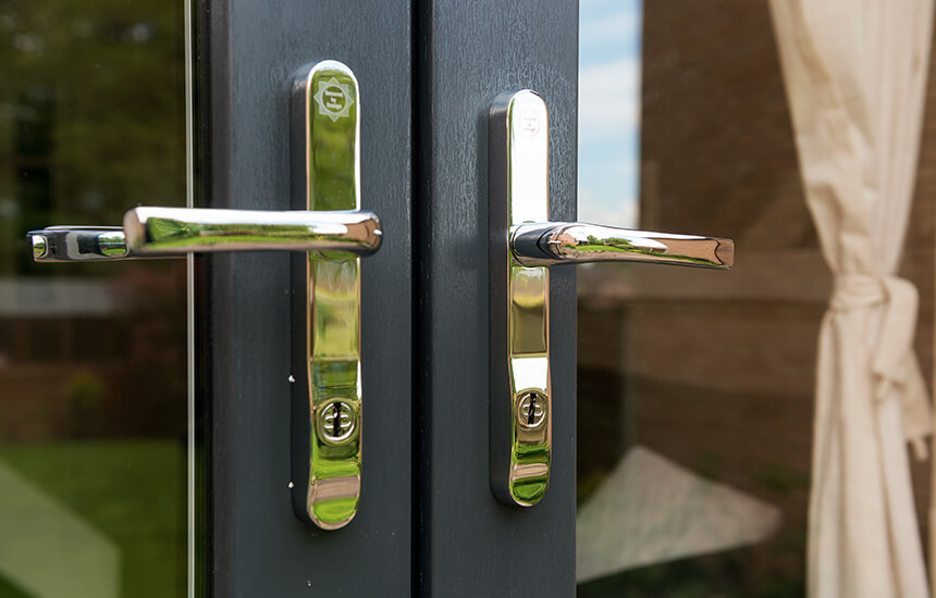 French Door Handles Close Up Turkington Windows French Door Handles Close Up