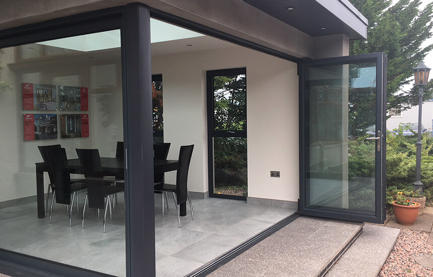 Garden Room with a bifold door