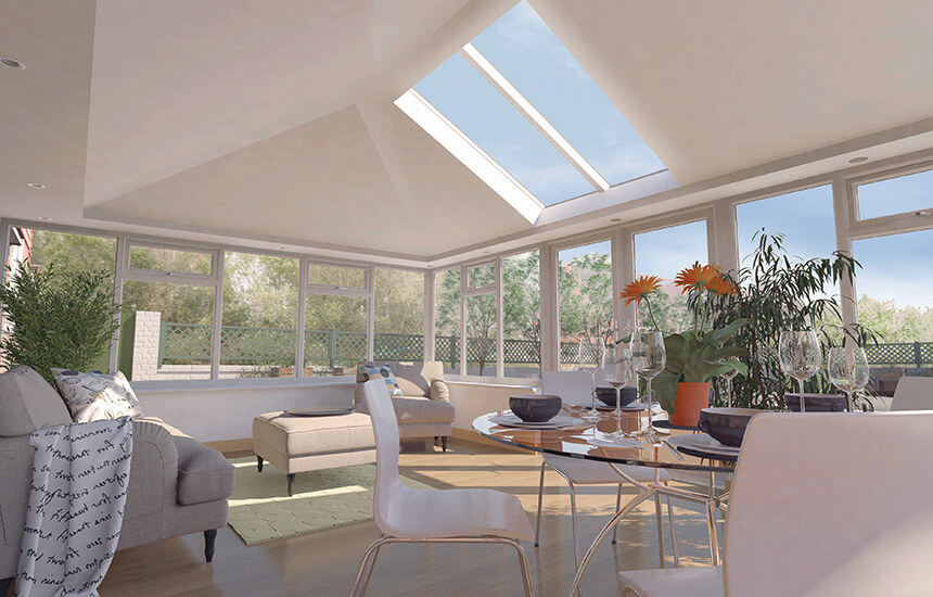 Sunroom interior view