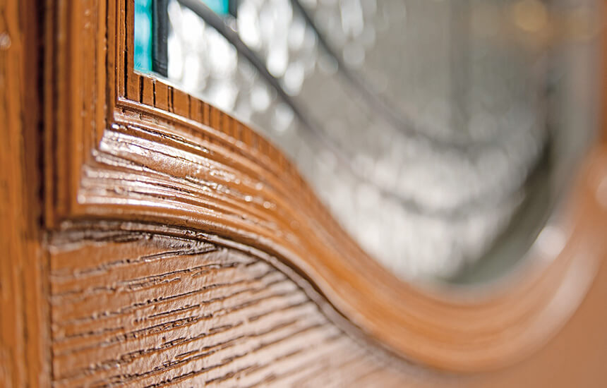 Traditional composite door close up