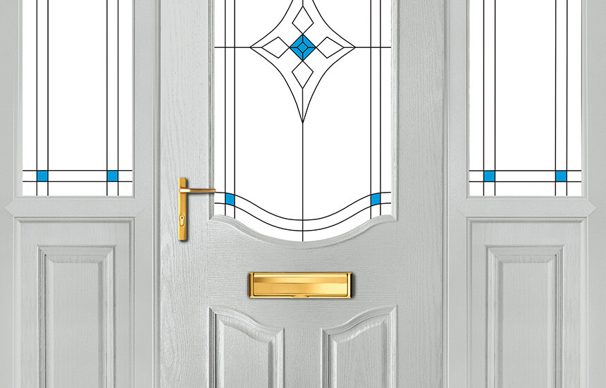 White traditional composite door.