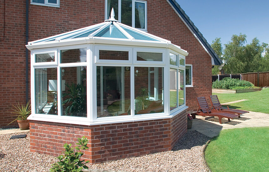 White uPVC Victorian conservatory