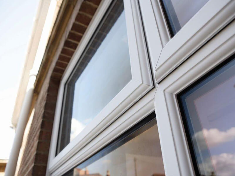 White casement windows