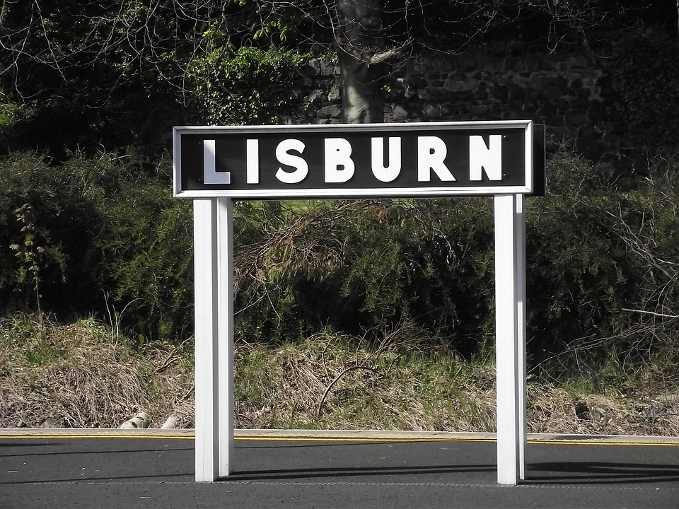 Lisburn train station sign