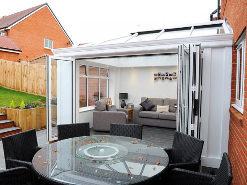 White Bifold Conservatory