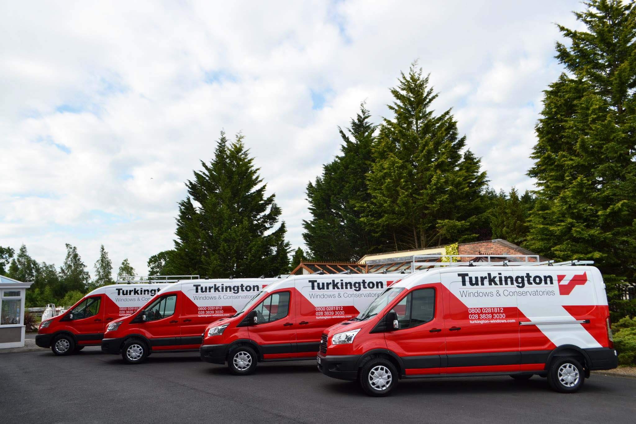 4 of Turkington windows installation vans.