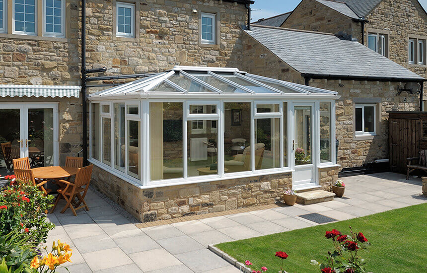 White uPVC Georgian conservatory