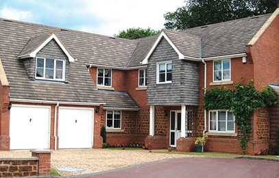 Outside a home with triple glazing.