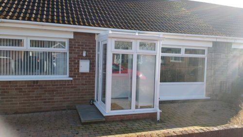 White glazed porch