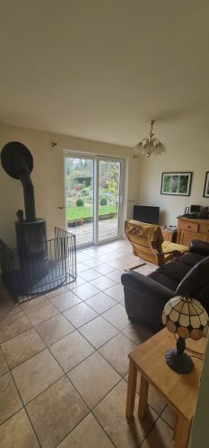 internal view of white upvc sliding patio doors