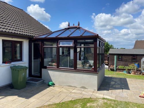 glass roof conservatory installation